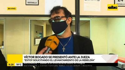 Victor Bogado se presentó ante la jueza tras orden de captura - A la gran 730 - ABC Color