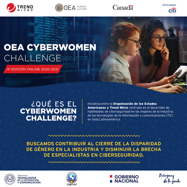 Llega el workshop virtual Cyberwomen Challenge a Paraguay en Octubre 2021