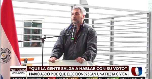 Elecciones: "Que la gente salga a hablar con su voto", dice Abdo