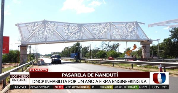 Por un año, suspenden a la firma Engineering por pasarela de ñanduti