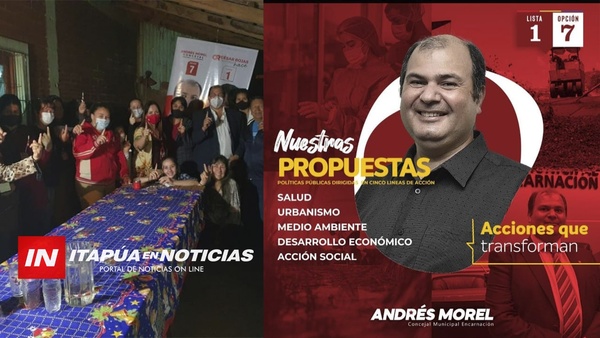 ANDRES MOREL INVITA A LOS ENCARNACENOS A DARLE SU CONFIANZA ESTE DOMINGO.
