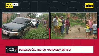 Persecución, tiroteo y detención en Mariano Roque Alonso - Crimen y castigo - ABC Color
