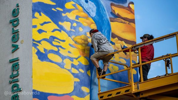 Mural artístico rescata la idea del cambio permanente