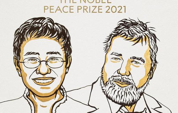 Premian con Nobel de la Paz 2021 a periodistas de Filipinas y Rusia