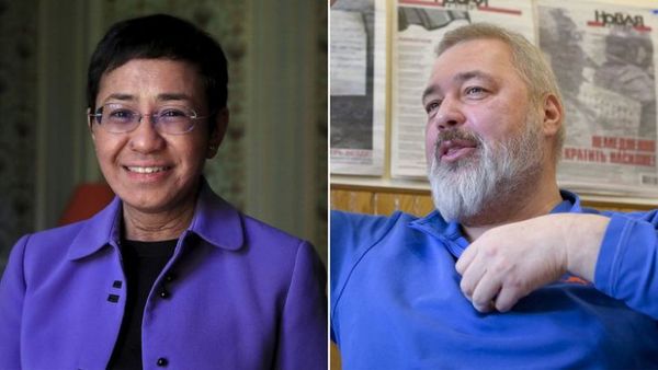 El Premio Nobel de la Paz fue otorgado a los periodistas Maria Ressa y Dmitry Muratov de Filipinas y Rusia