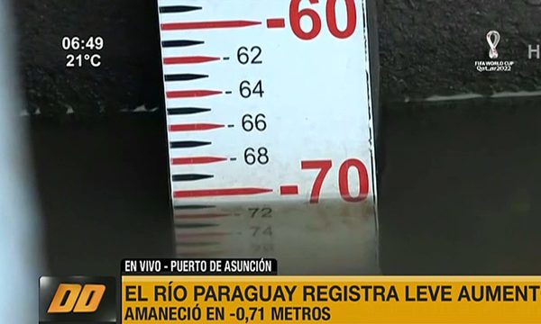 El río Paraguay registra leve aumento | Telefuturo