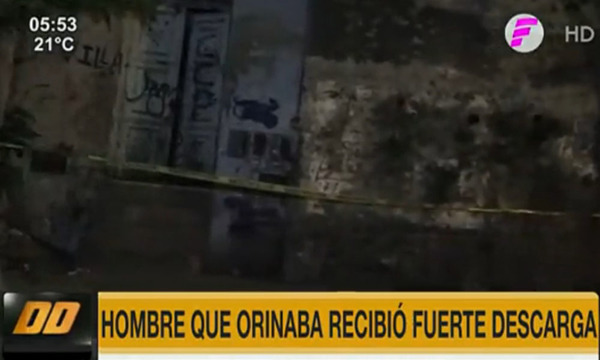 Hombre recibe descarga eléctrica tras orinar por una muralla en Asunción - OviedoPress