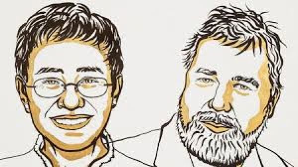 El Premio Nobel de la Paz fue otorgado a los periodistas Maria Ressa y Dmitry Muratov de Filipinas y Rusia