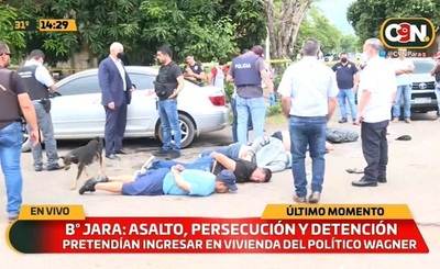 Familia Wagner sufre violento asalto, pero policía actúa a tiempo