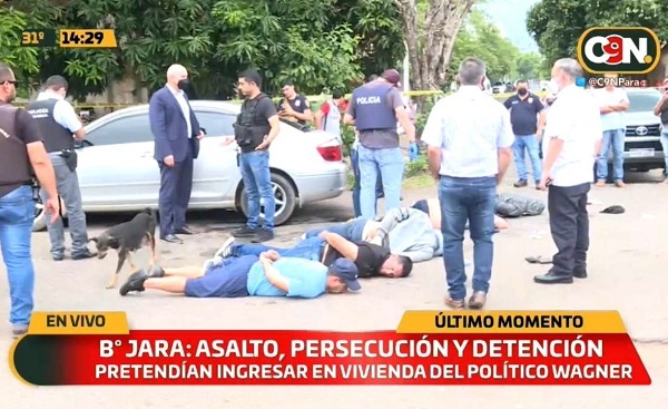 Familia Wagner sufre violento asalto, pero policía actúa a tiempo
