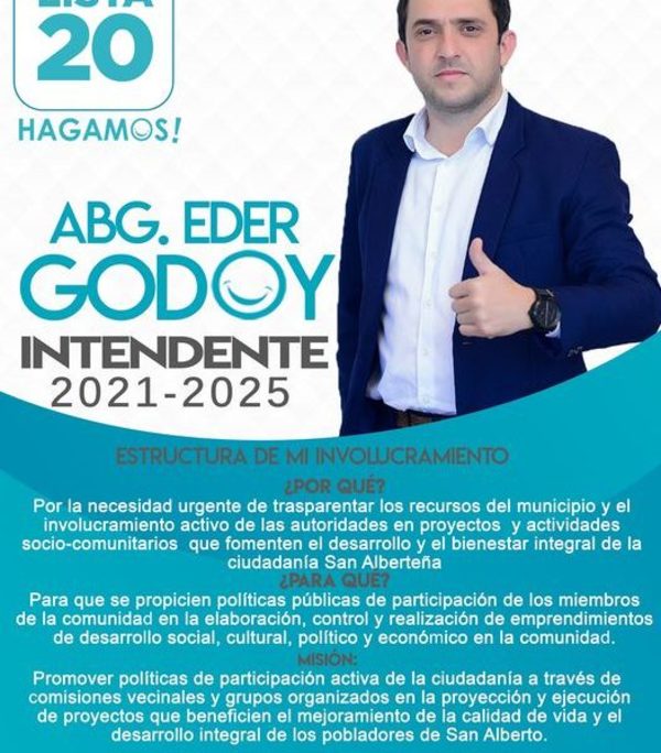 Eder Godoy pide a la gente ir a votar – Diario TNPRESS