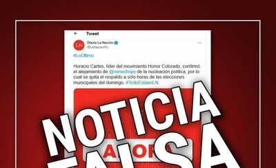 Diario HOY | Usan logo de La Nación para difundir falsa noticia electoral