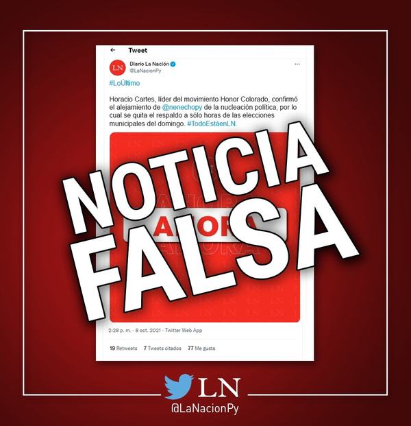Guerra sucia total: medio La Nación advierte sobre publicación falsa en redes sociales - ADN Digital