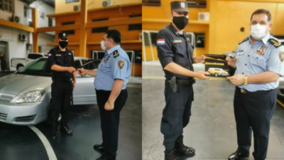 REGALAN AUTO A POLICÍA CUYO VEHÍCULO QUEMARON DURANTE MANIFESTACIÓN