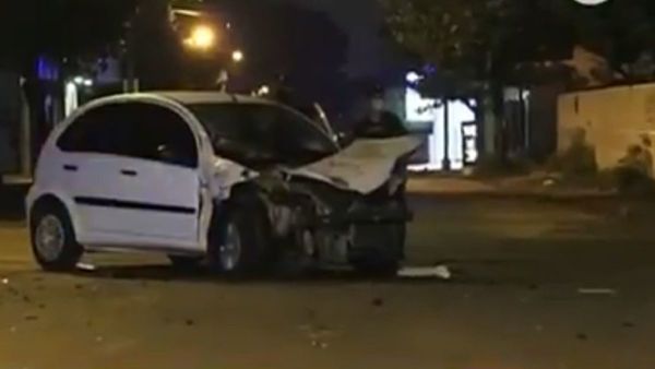 Pasajera de Uber queda herida tras un choque en San Lorenzo