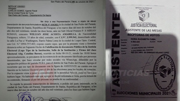 EL TSJE PRESENTA DENUNCIA POR FALSIFICACIÓN DE DOCUMENTOS EN SAN PEDRO DEL PNA.