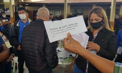 Máquina invalida boletín