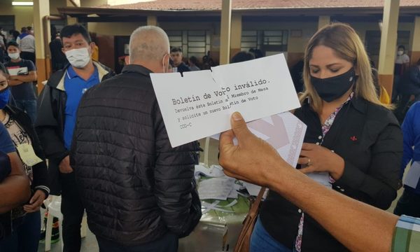 Máquina invalida boletín