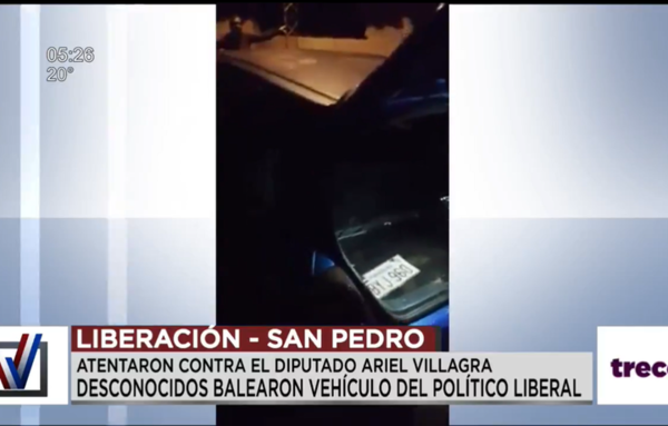 Diputado liberal sufre atentado en San Pedro