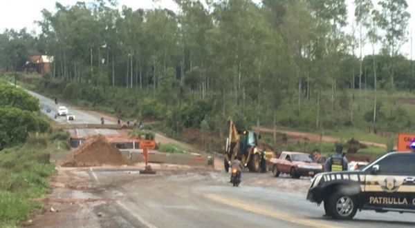 MOPC dispone cierre temporal del paso auxiliar en Tacuatí