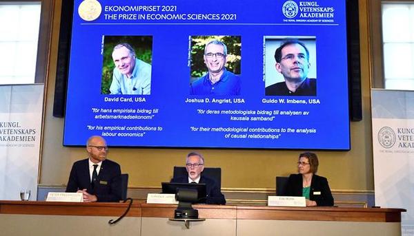 Nobel de Economía a David Card, Joshua Angrist y Guido Imbens - .::Agencia IP::.