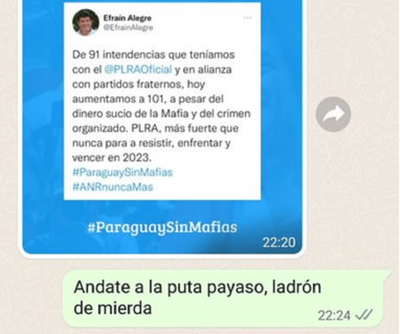Silva Facetti fuerte contra Efraín Alegre