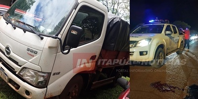 TRAS FATAL EN NATALIO INCAUTAN CAMIÓN INVOLUCRADO