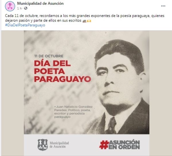 Día del Poeta Paraguayo: ¿se confundieron de Natalicio o quisieron homenejear a un colorado? - Nacionales - ABC Color