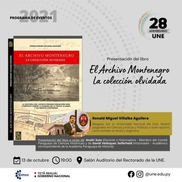 Presentarán libro «El archivo Montenegro la colección olvidada»