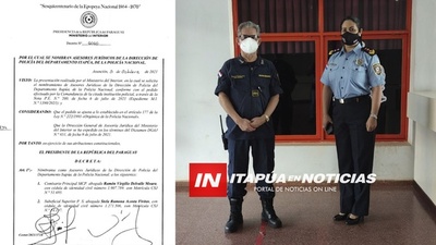 PRIMERA MUJER EN LA ASESORÍA JURÍDICA DE LA DIRECCIÓN DE POLICÍA DE ITAPÚA.