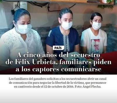 A cinco años del secuestro de Félix Urbieta, familiares piden a los captores comunicarse – Prensa 5