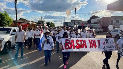 Ciudadanía de Pedro Juan sale a las calles a pedir que pare la violencia - Nacionales - ABC Color