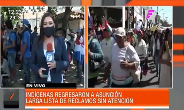 Indígenas regresaron a Asunción por sus reivindicaciones | Telefuturo