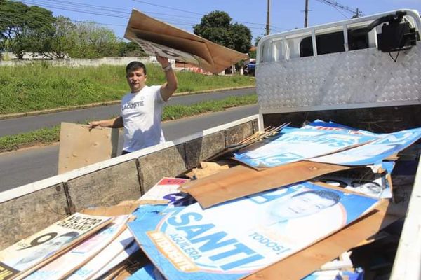 Intendente ganador de San Antonio retira propaganda electoral - Nacionales - ABC Color