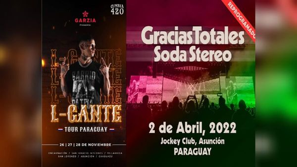 Shows en Paraguay: L-Gante en noviembre y Soda Stereo en abril