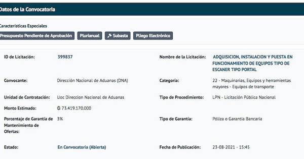 La Nación / Preparan licitación de escáner a favor de firma mimada de Aduanas