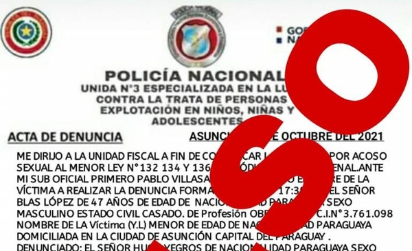 Diario HOY | Utilizan nombre e imagen de comisario para acoso a menor, denuncian