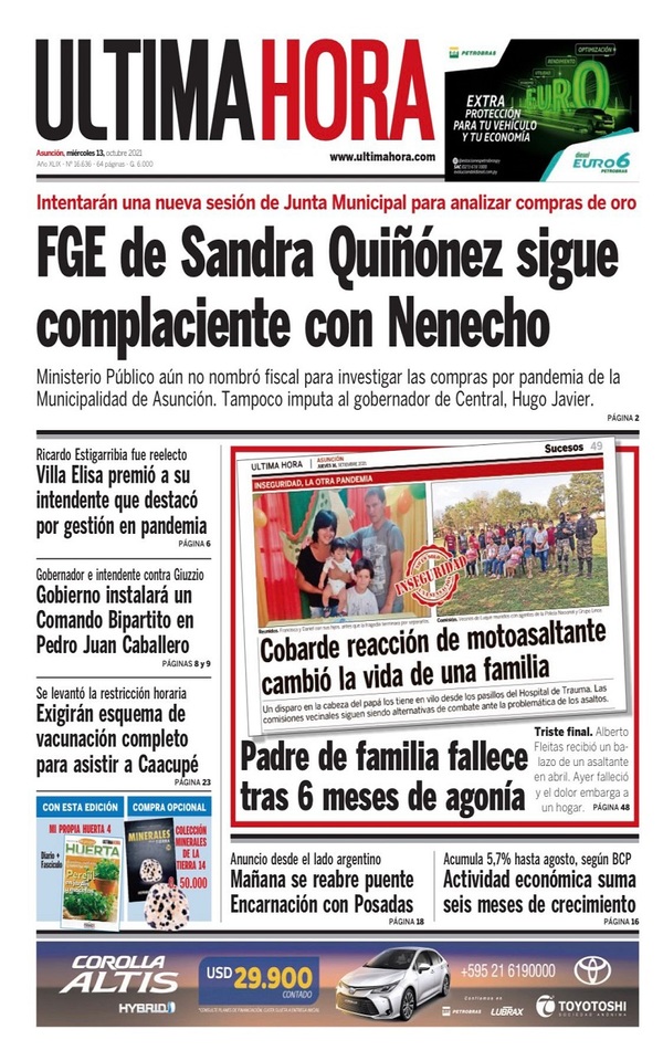 Portadas de este miércoles 13 de octubre de 2021