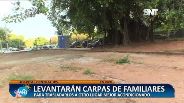 Levantarán carpas de familiares en el IPS Central - SNT
