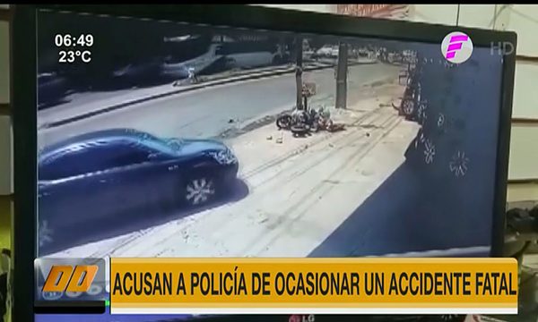Acusan a policía de ocasionar un accidente de tránsito | Telefuturo