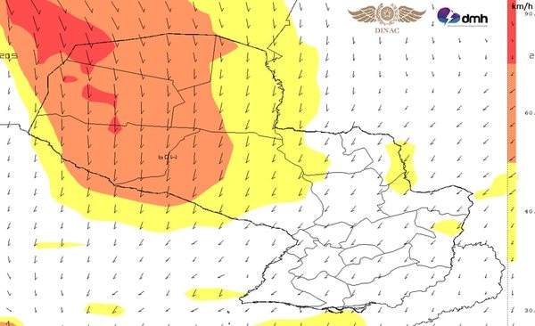 Alerta por viento norte de unos 80 km/h en parte del Chaco - Nacionales - ABC Color