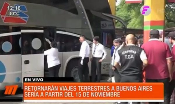 Retornarán los viajes terrestres a Buenos Aires | Telefuturo