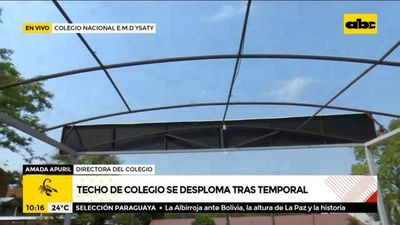 Colegio Ysaty se quedó sin techo tras temporal - A la gran 730 - ABC Color