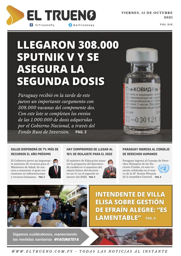E-paper 15 de octubre 2021 - El Trueno