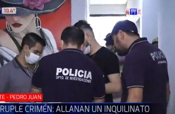 Fiscalía allana inmuebles en busca de autores de cuádruple crimen