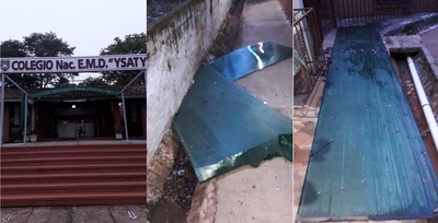 Piden ayuda para restauración de techo de Colegio Ysaty