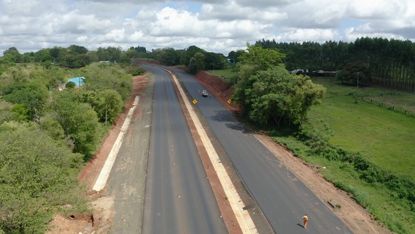 Ruta PY02: avanzan obras de duplicación en el tramo que conecta Coronel Oviedo con Caaguazú