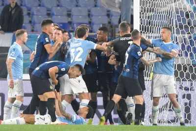 Lazio ante Inter terminó con una tremenda pelea