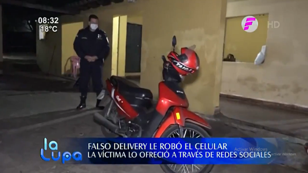 Se hicieron pasar por delivery, robaron celular y fueron detenidos