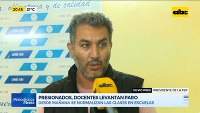 Presionados, docentes levantan paro y vuelven a clases desde mañana - Periodísticamente - ABC Color